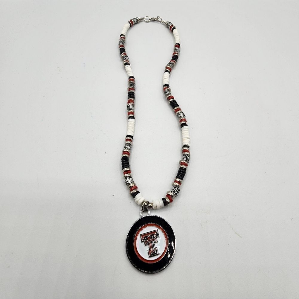 Texas Tech beaded necklace 19"